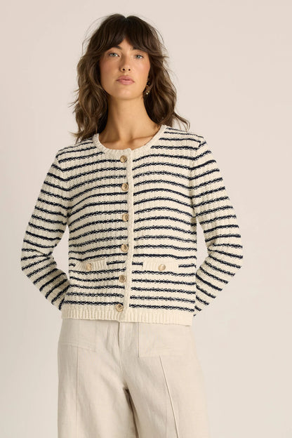 Fate+Becker Elle Stripe Knit Cardigan