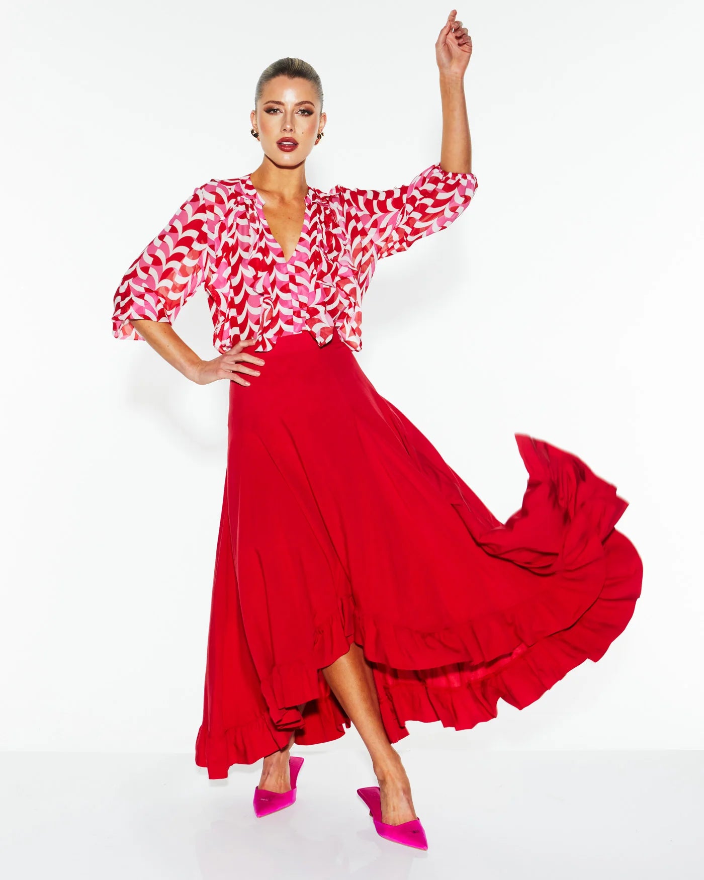 Fate+Becker Just Love Frill Blouse
