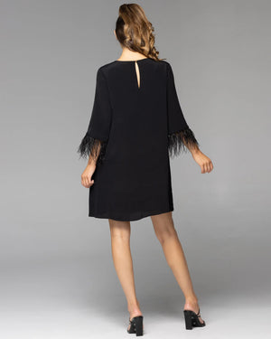 Fate and Becker Enchanted Feather Sleeve Dress