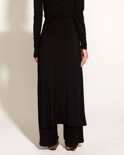 Fate+Becker Sweet Soul Flowy Elastic Waist Wide Leg Skant - Black