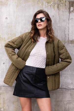 Blak Frozen Embrace Jacket-Khaki Green