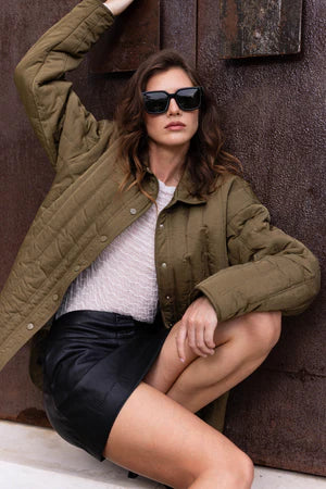 Blak Frozen Embrace Jacket-Khaki Green