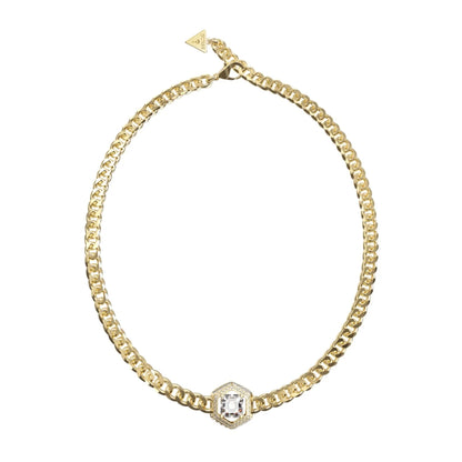 Guess Lioness Queen Gold Octagon Necklace