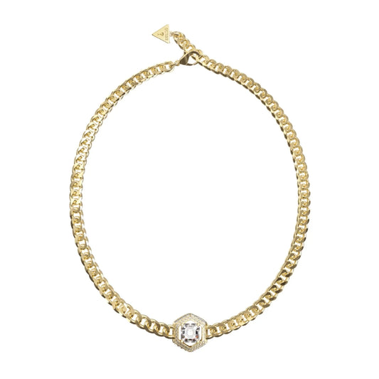 Guess Lioness Queen Gold Octagon Necklace
