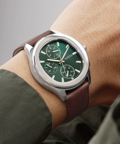 Guess Watch Palmer with Leather Strap