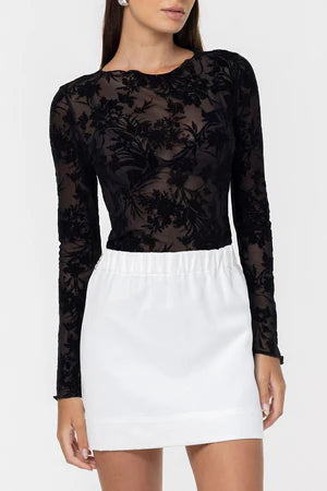 Blak Gigi Top - Black Floral