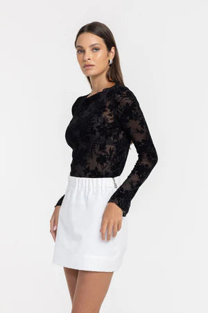 Blak Gigi Top - Black Floral