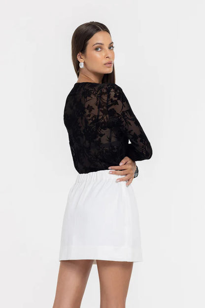 Blak Gigi Top - Black Floral