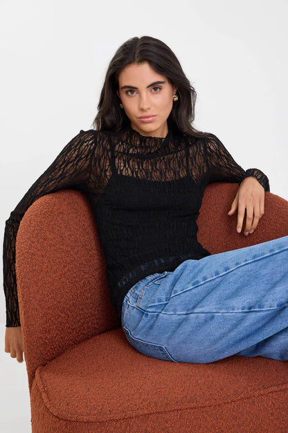 Among The Brave Giving Lace Top
