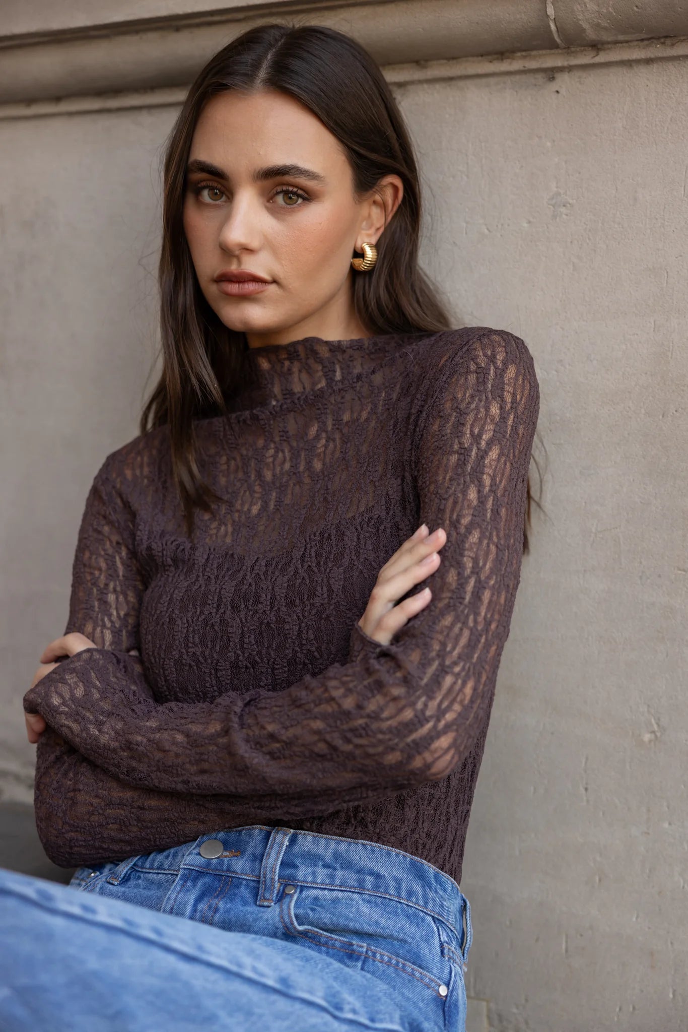 Among The Brave Giving Lace Top