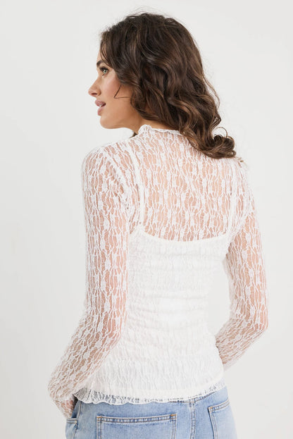Among The Brave Giving Lace Top