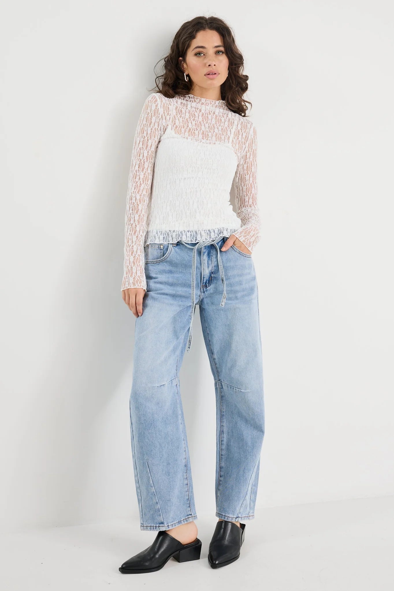 Among The Brave Giving Lace Top