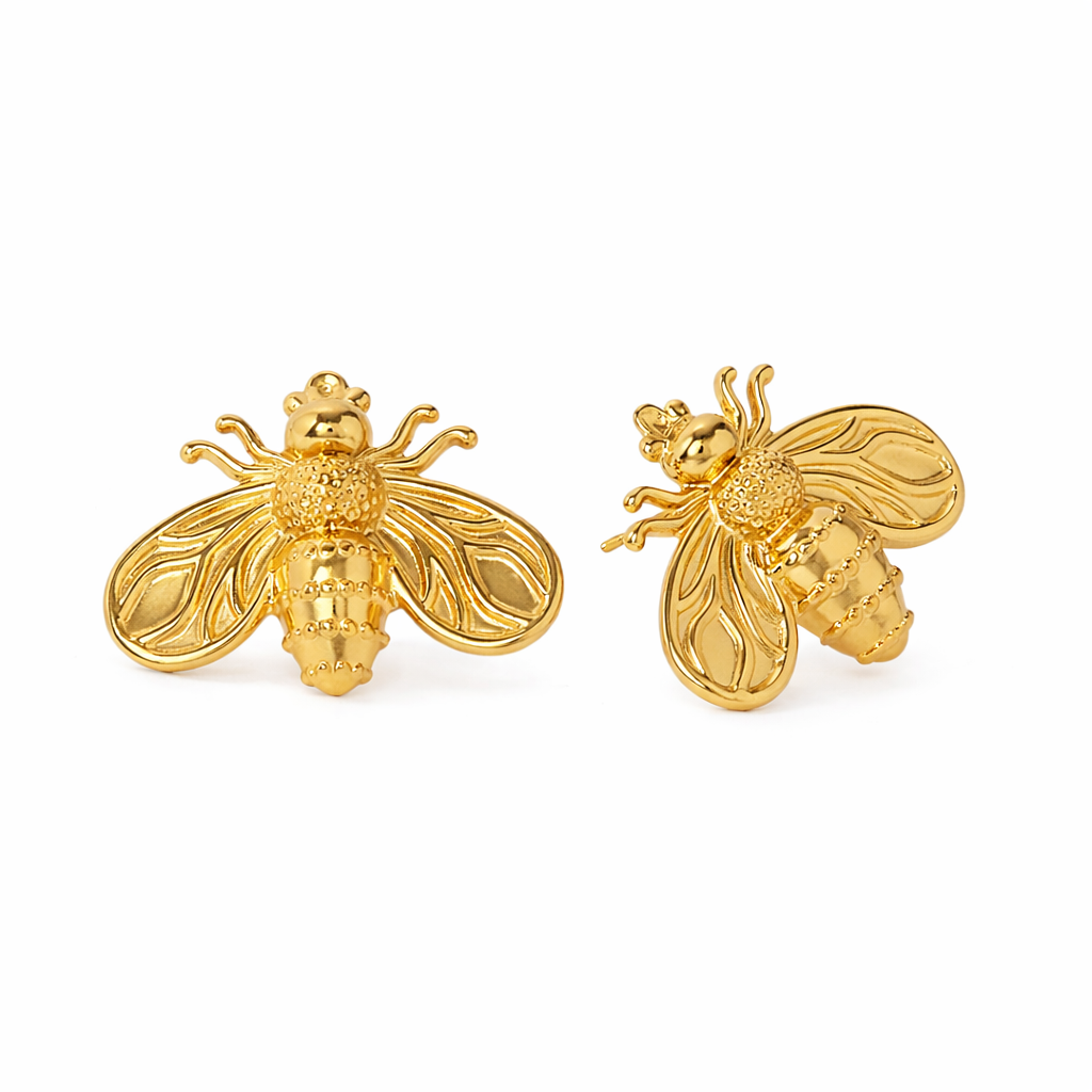 Me The Label Bumble Bee Stud Earrings