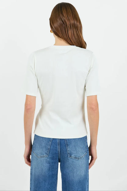 Stories Be Told Helm White Buckle Short Sleeve Tee