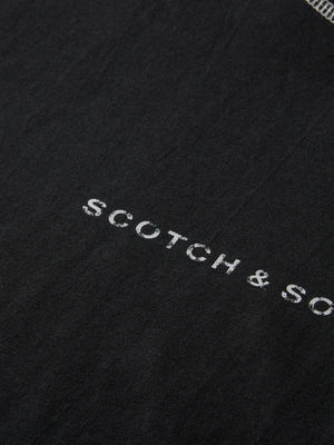 Scotch & Soda Tee Logo Front in Black or White