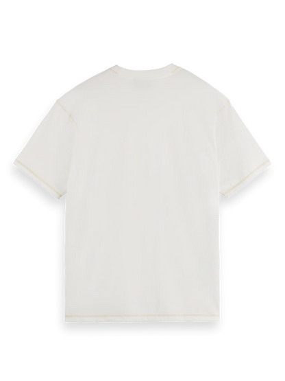 Scotch & Soda Tee Logo Front in Black or White