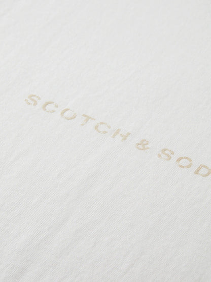 Scotch & Soda Tee Logo Front in Black or White