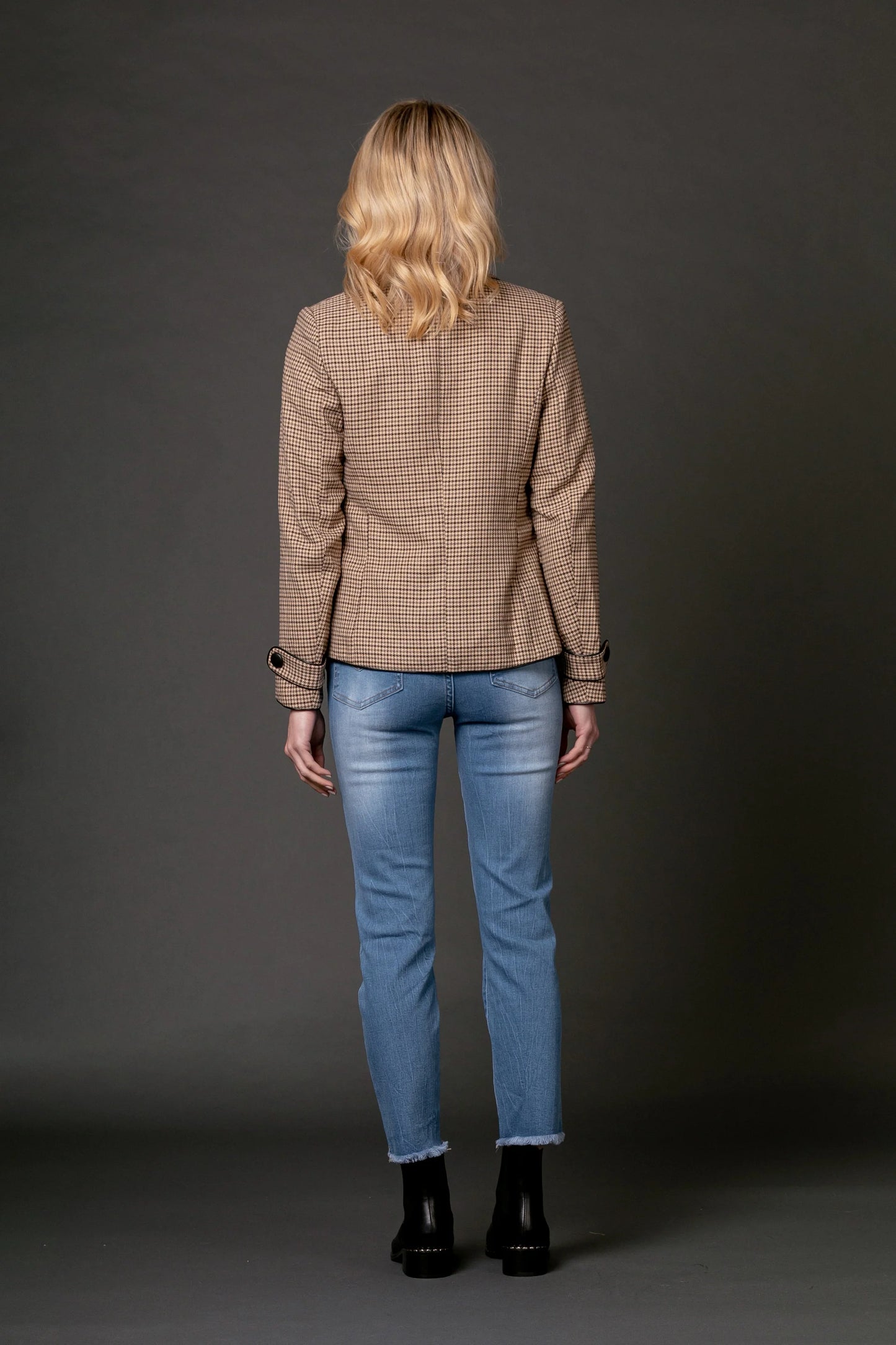 Moss Tibi Blazer Houndstooth