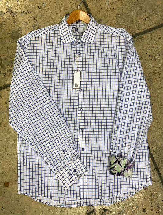 Litchfield Light Blue Check Long Sleeve Shirt