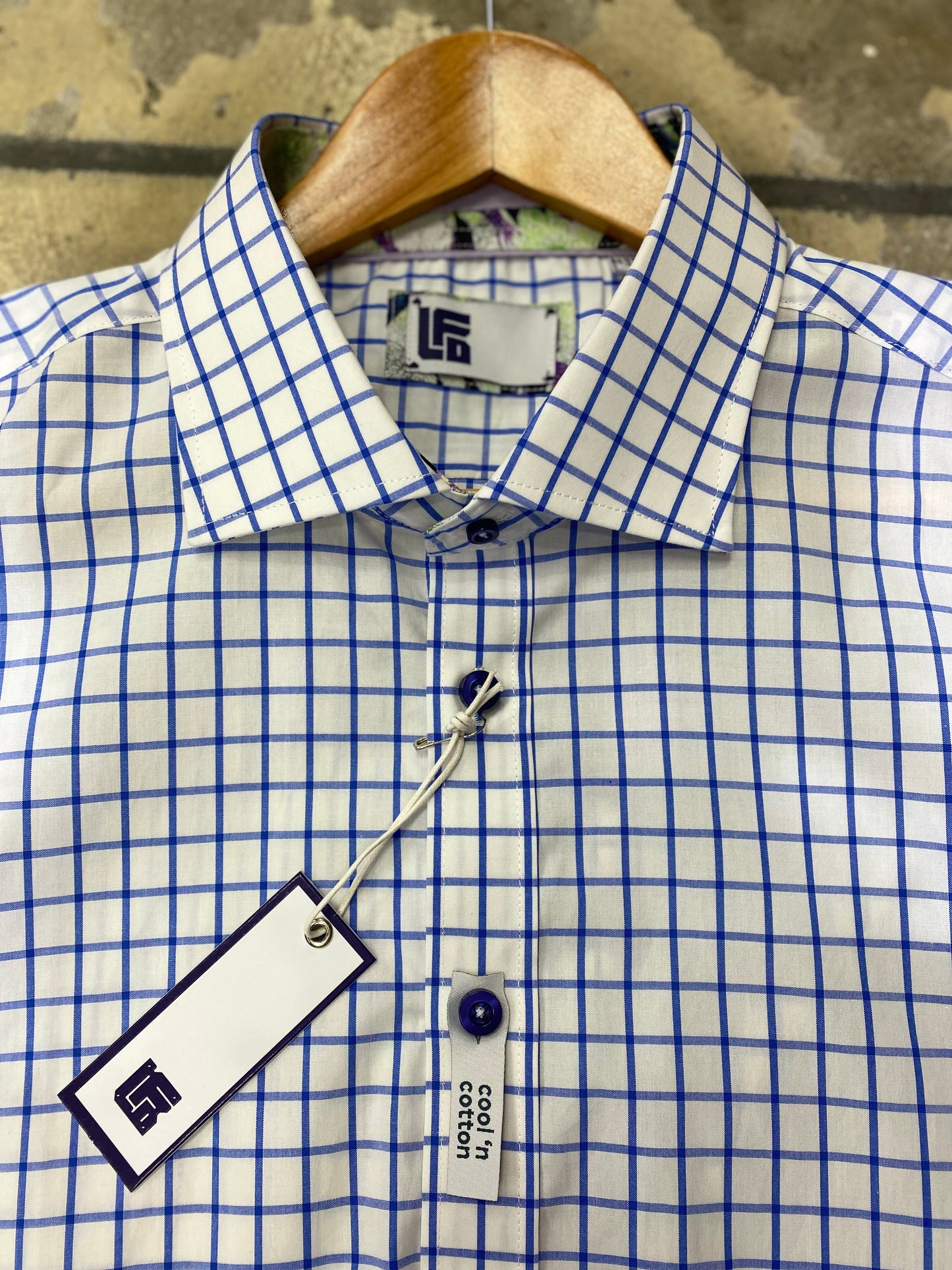 Litchfield Light Blue Check Long Sleeve Shirt