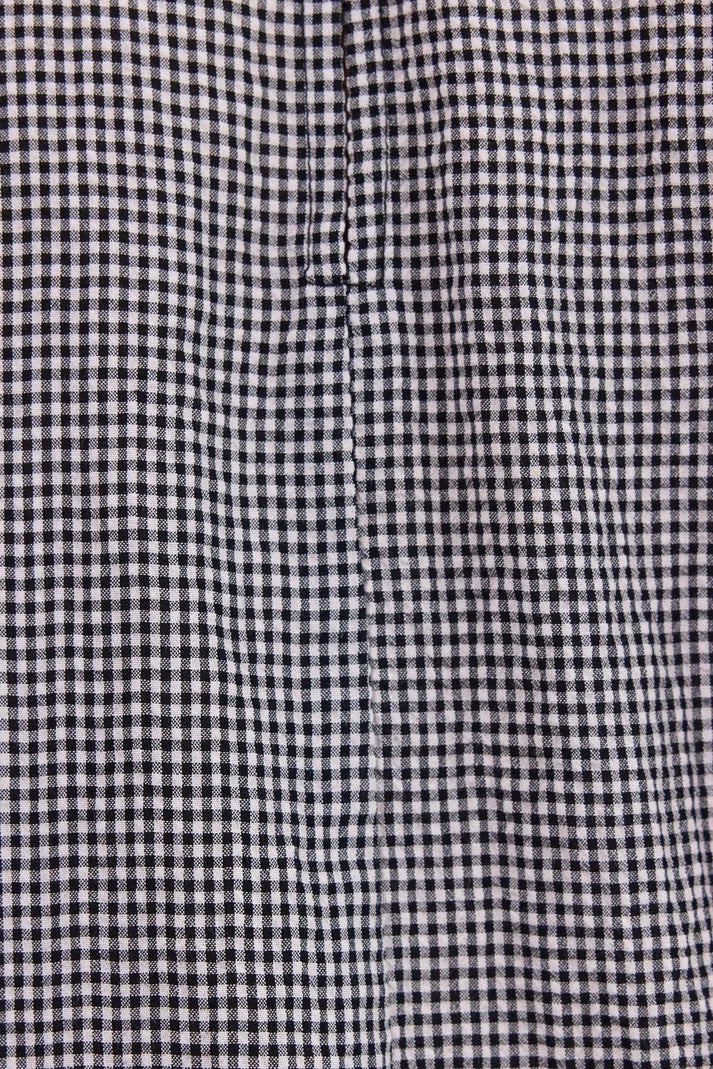 Among The Brave Influential Black/White Mini Gingham High Neck Top