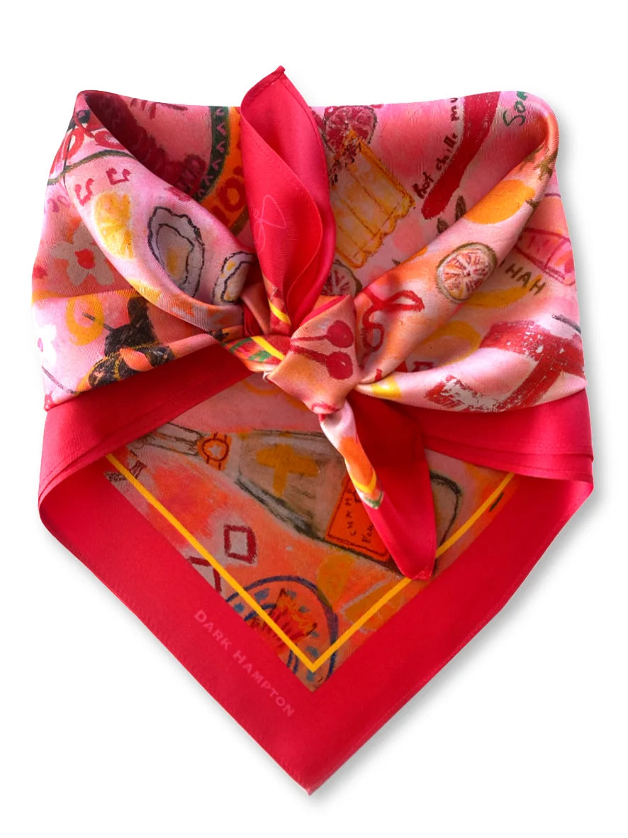 Dark Hampton Jackie Green Petite Silk Scarf