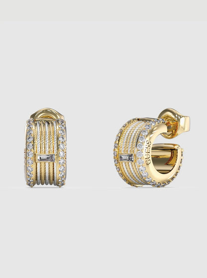 Guess Kalybe 2T Cable Circle Hoops Earring