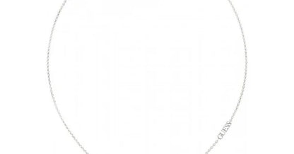 Guess Plain and Pave Heart Charm Necklace