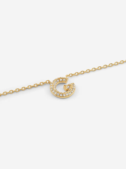 Guess Crystal G Pave Necklace
