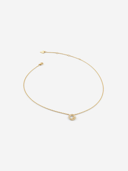 Guess Crystal G Pave Necklace