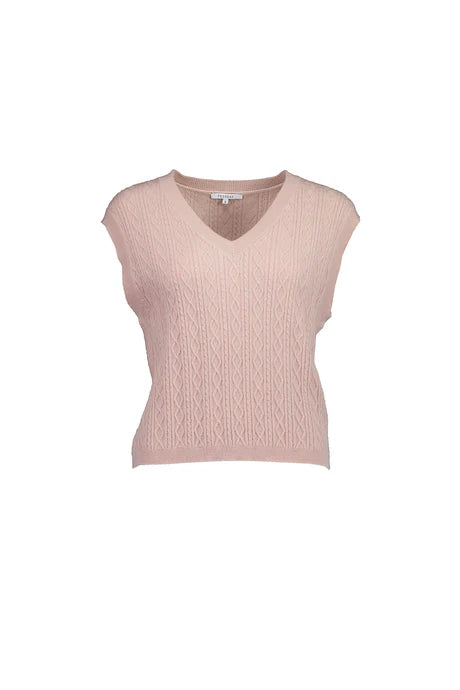 Tuesday Jasper Vest - Blush Cable