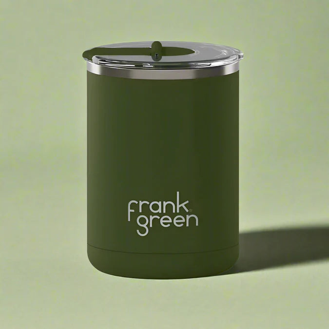 Frank Green 12oz Ceramic Coffee Cup with Hinged Screw Lid