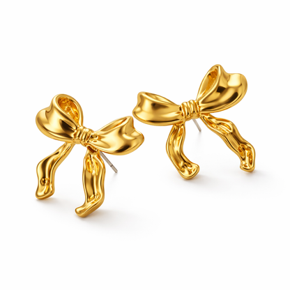 Me The Label Large Bow Stud Earring