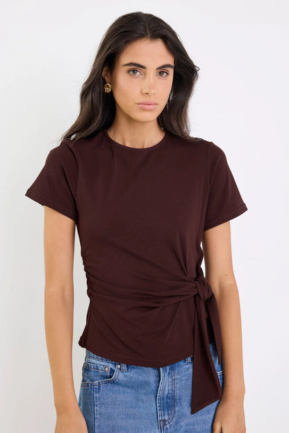 Among The Brave Loop Chocolate Knot Front Top