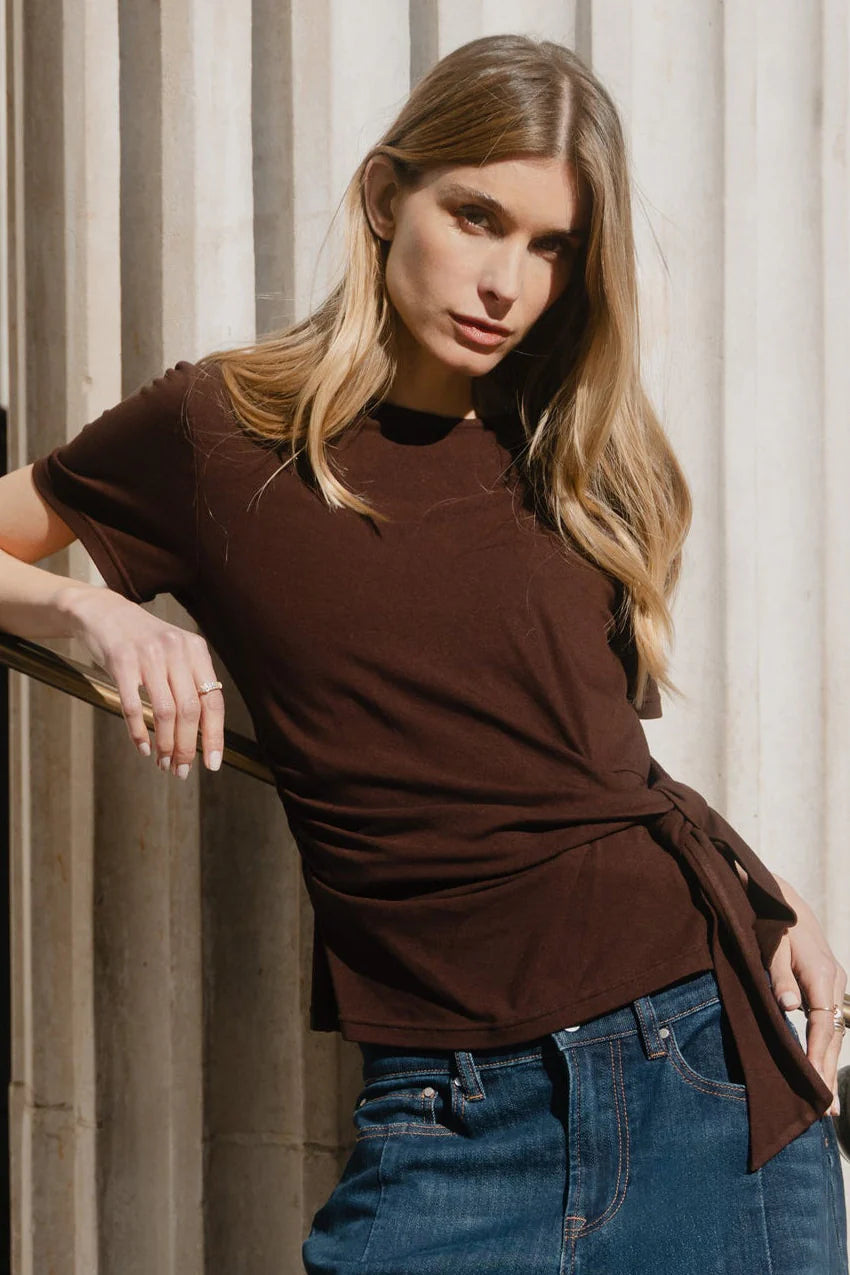 Among The Brave Loop Chocolate Knot Front Top