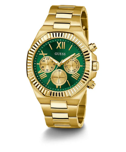 Guess Men's Equity Green Gold Watch