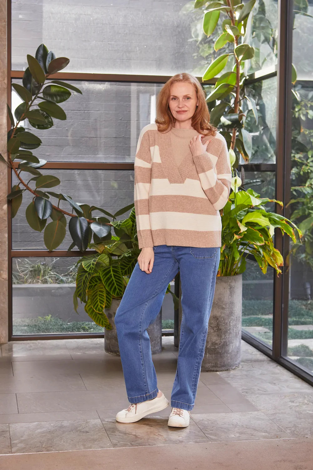 New London Jeans Morieux Sweater Chunky V Neck