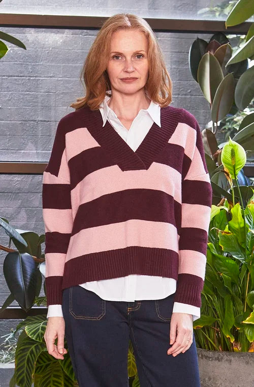 New London Jeans Morieux Sweater Chunky V Neck