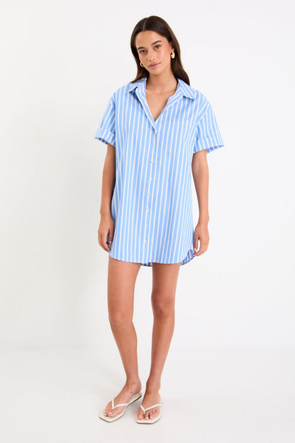 Stories Be Told Mykonos Mini Shirt Dress
