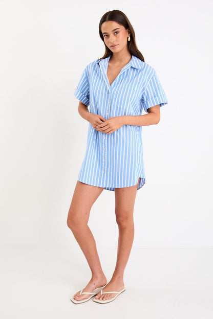 Stories Be Told Mykonos Mini Shirt Dress