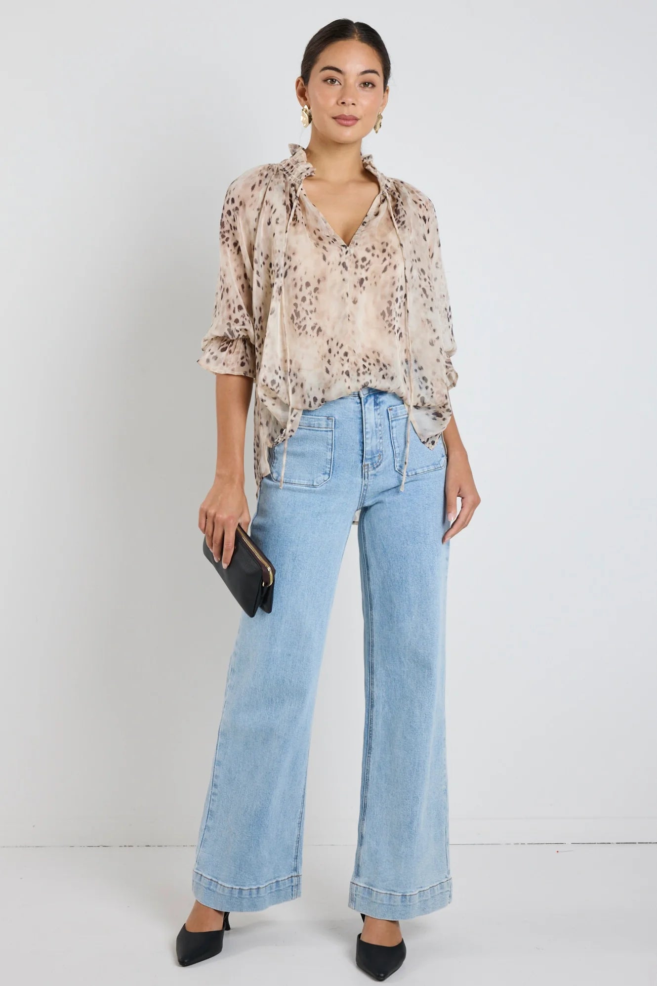 Among The Brave Odyssey Beige Leopard Top