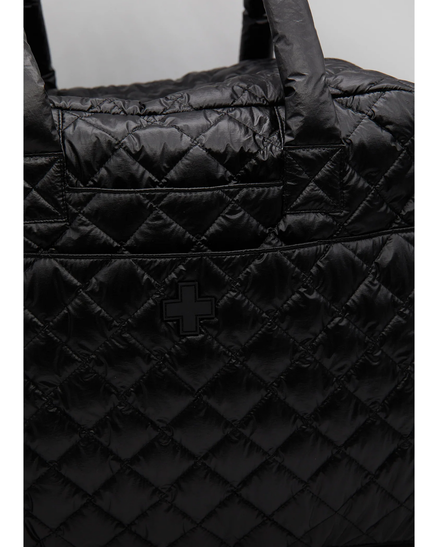 Stella + Gemma Overnight Bag Black Quilted