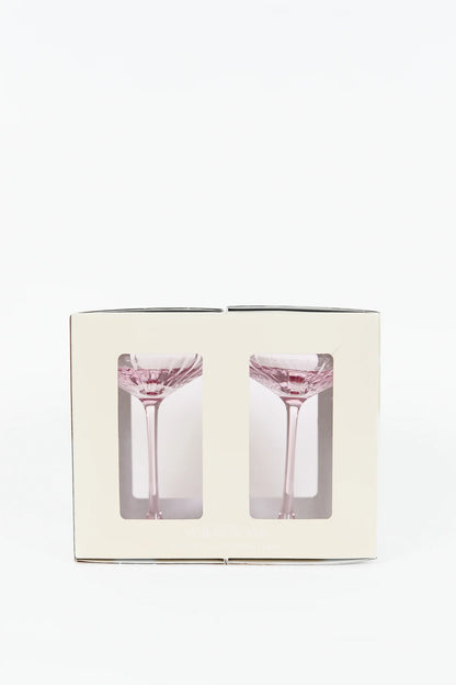 Willow & Mae Cocktail Glasses Pink
