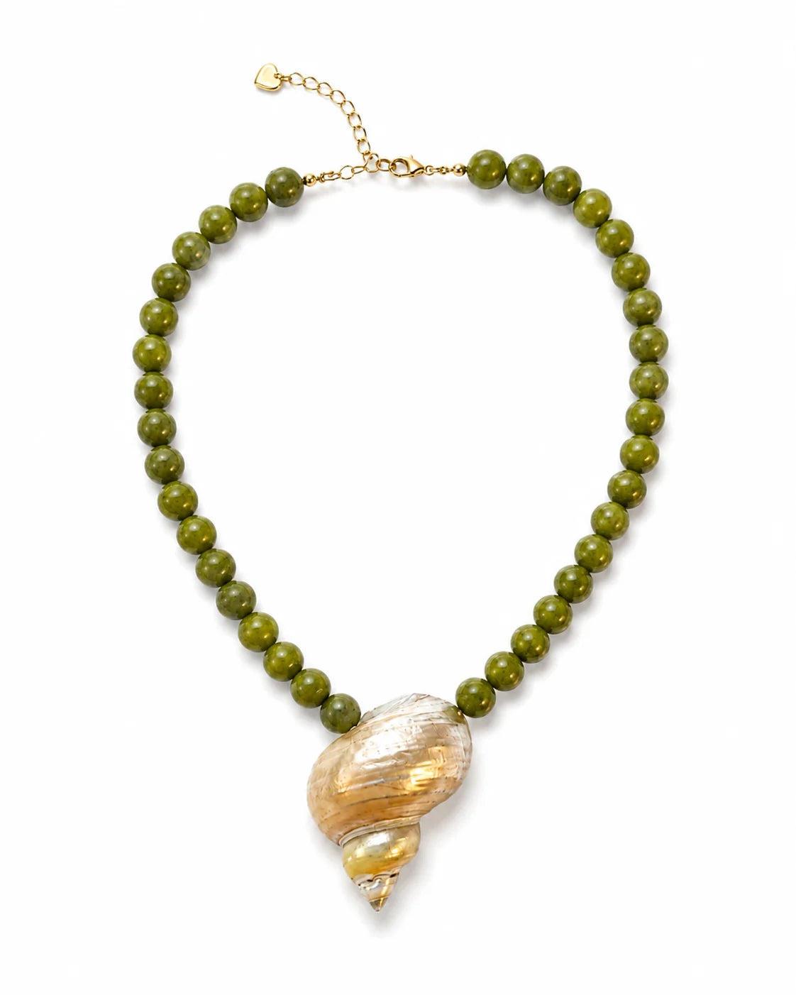 Me The Label Peridot Shell Necklace