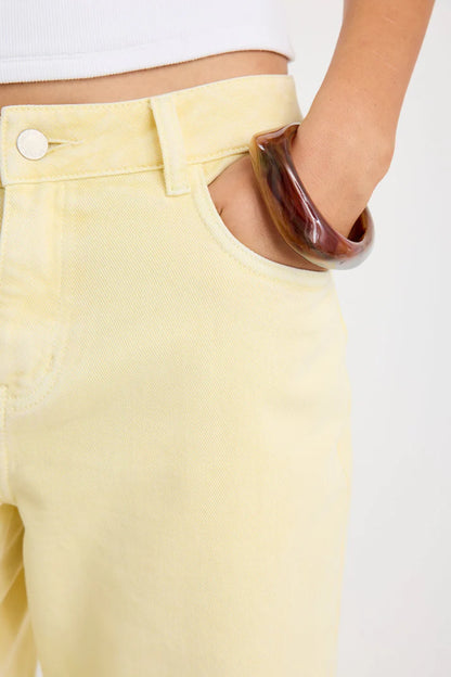Among The Brave Resolute Butter Wide Leg Jeans