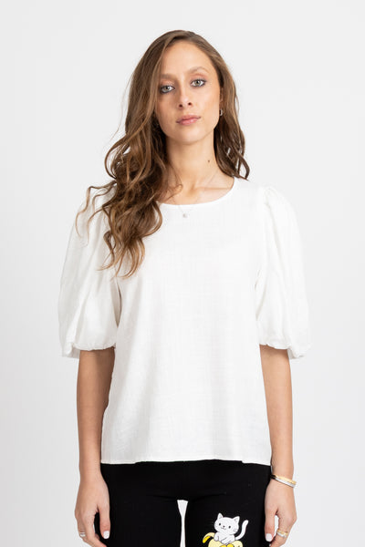 Federation Punch Top - Linen