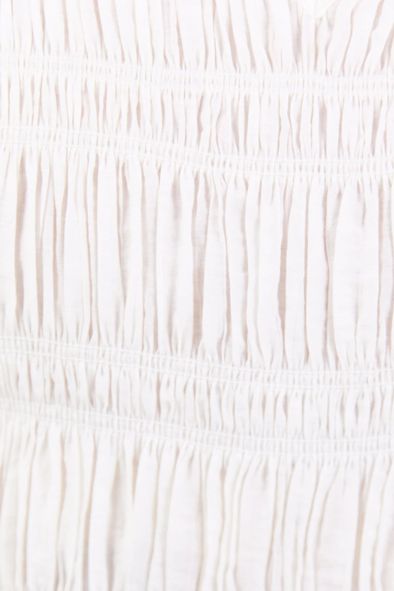Among The Brave Required Ivory LS Shirred Bodice Top