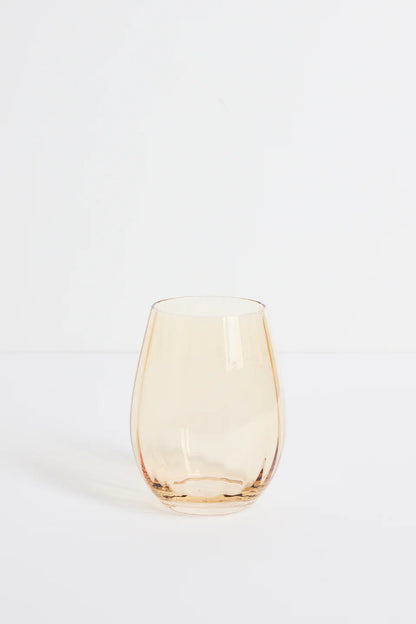 Willow & Mae Ripple Light Amber Stemless Glass