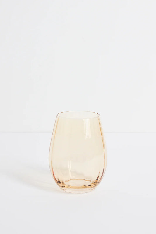 Willow & Mae Ripple Light Amber Stemless Glass