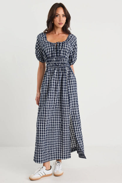 Stories Be Told Ritual Ink Check Poet Dress